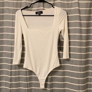 Cream colored body suit!